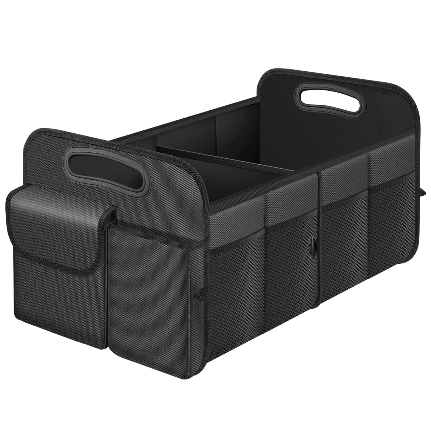 HABOPET Trunk Organizer, Collapsible Waterproof Multi-Compartment Trunk Organizer for SUVs & Sedans, Car Storage with Reinforced