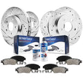 Detroit Axle - Brake Kit for Chrysler Sebring Dodge Avenger Stratus Eagle Talon Mitsubishi Eclipse, Front and Rear Drilled & Slo